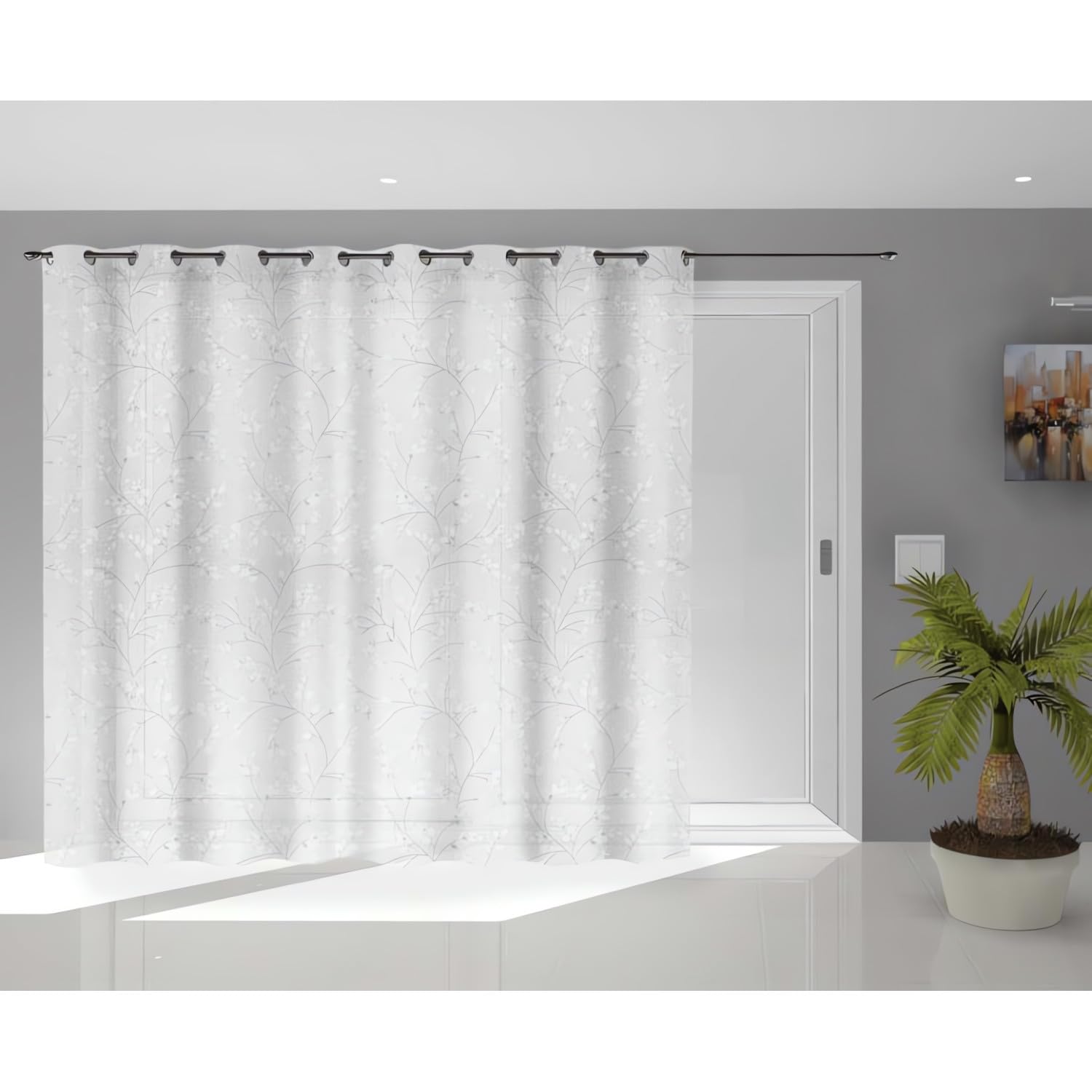 Soleil d'ocre Osaka Eyelets Eyelets Polyester White 280 x 250 cm