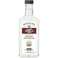 Watkins Clear Vanilla Flavor, 11 fl. oz. Bottle, 1 Count (Packaging May Vary)