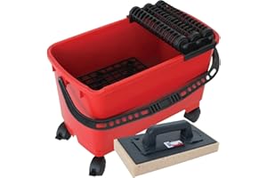 Rubi Tools Rubiclean Triple Wash Bucket Includes 1 Interchangeable Sponge With Handle