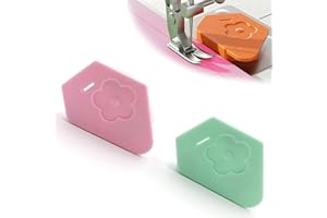 Qgond Magnetic Seam Guide,Magnetic Seam Guide for Sewing Machine,Sewing Machine Accessories,Multifucntional Seam Guide Hemmer with Scale,Sewing Accessories Supplies (Ping-Green)