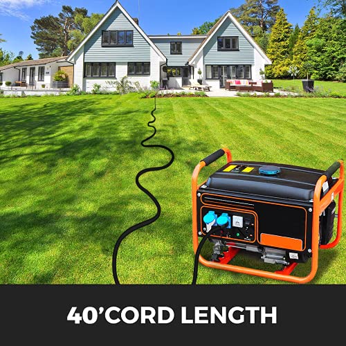 Mophorn 40Ft 30 Amp Generator Extension Cord 4 Wire 10 Gauge Generator