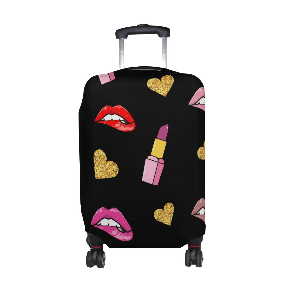 My Daily Lip And Lipstick Retro Style Luggage Cover Fits 1832 Inch Suitcase