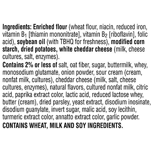 CHEEZ-IT SNAP’D, CHEESY BAKED SNACKS, CHEDDAR SOUR CREAM AND ONION, 7.5OZ BAG