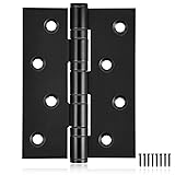 6-Pack Black Door Hinges, 4 Inch Heavy Duty