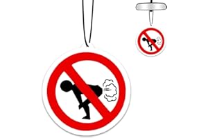 LDNTLY 1PCS Car Air Fresheners,No Farting Sign Humorous Car Air Fresheners for Cute Mirror Freshener Mirror Scented Hanging Cute Car Accessories Decor Interior Home,Humorous Gifts for Women Men Friends