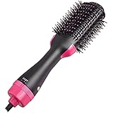 One Step Hair Dryer and Volumizer,Professional Salon Hot Air Brush Styler and Dryer 3-in-1 Negative Ion Straightener&Curly Brush Hair Dryer with Comb for All Hair Type with Anti-Scald Feature