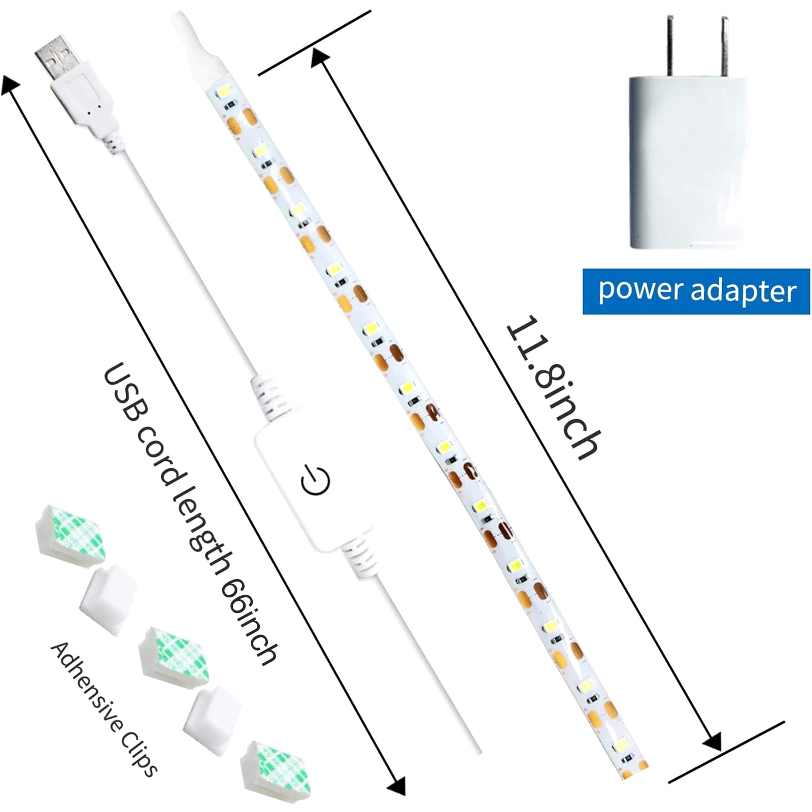 GIPOYENT Sewing Machine Light Strip, 11.8 in Sewing Machine Light Strip and 6.56ft USB Cable with Touch Adjustment for Sewing Machines(1PC)