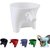 Flour Funnel for KitchenAid Mixer 5 Qt, Anti-Splash Attachment for Tilt-Head Stand Mixer 4.5 &amp; 5 Quart (KSM150), Dishwasher Safe No-Mess Baking Tool, Easy Pour Accessory (White)