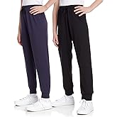 Sweet Hearts Girls Sweatpants - 2 Pack Soft Fleece Athletic Performance Jogger Girls Pants: Made in USA (Sizes 5-18)