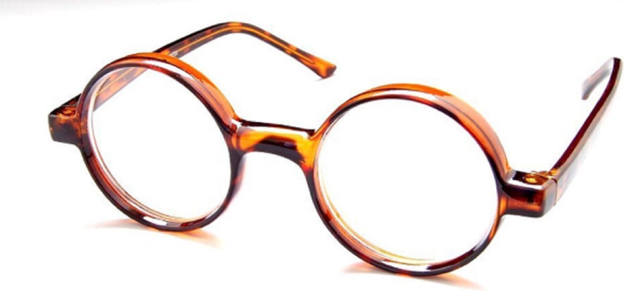 The Cambridge Iris Style Round Reading Glasses, Totally Round +1.00 Brown Tortoise (Carrying Case Included)