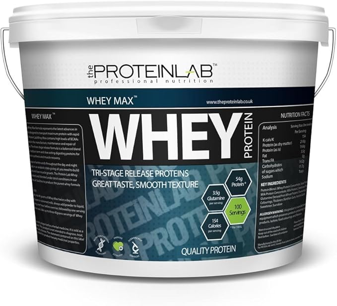 The Protein Lab 4 kg Strawberry Whey Protein Powder Amazon.co.uk Health & Personal Care