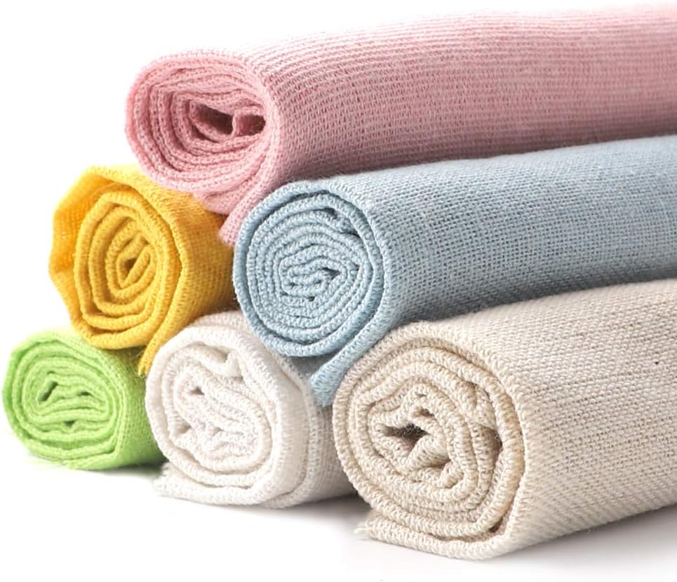 Aida Cloth Cross Stitch Cloth 4Pcs White Natural Linen Needlework