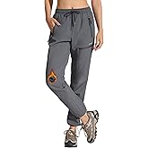 MOCOLY Women's Ski Snow Pants Warm Fleece Lined Hiking Pants Waterproof Windproof Softshell Insulated Warm Winter Cargo Pants