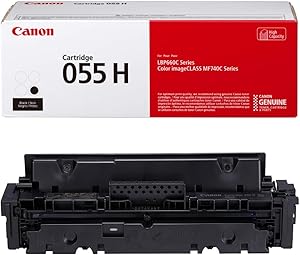 Canon Genuine Toner, Cartridge 055 Black, High Capacity (3020C001) 1 Pack, for Canon Color imageCLASS MF741Cdw, MF743Cdw, MF745Cdw, MF746Cdw, LBP664Cdw Laser Printers