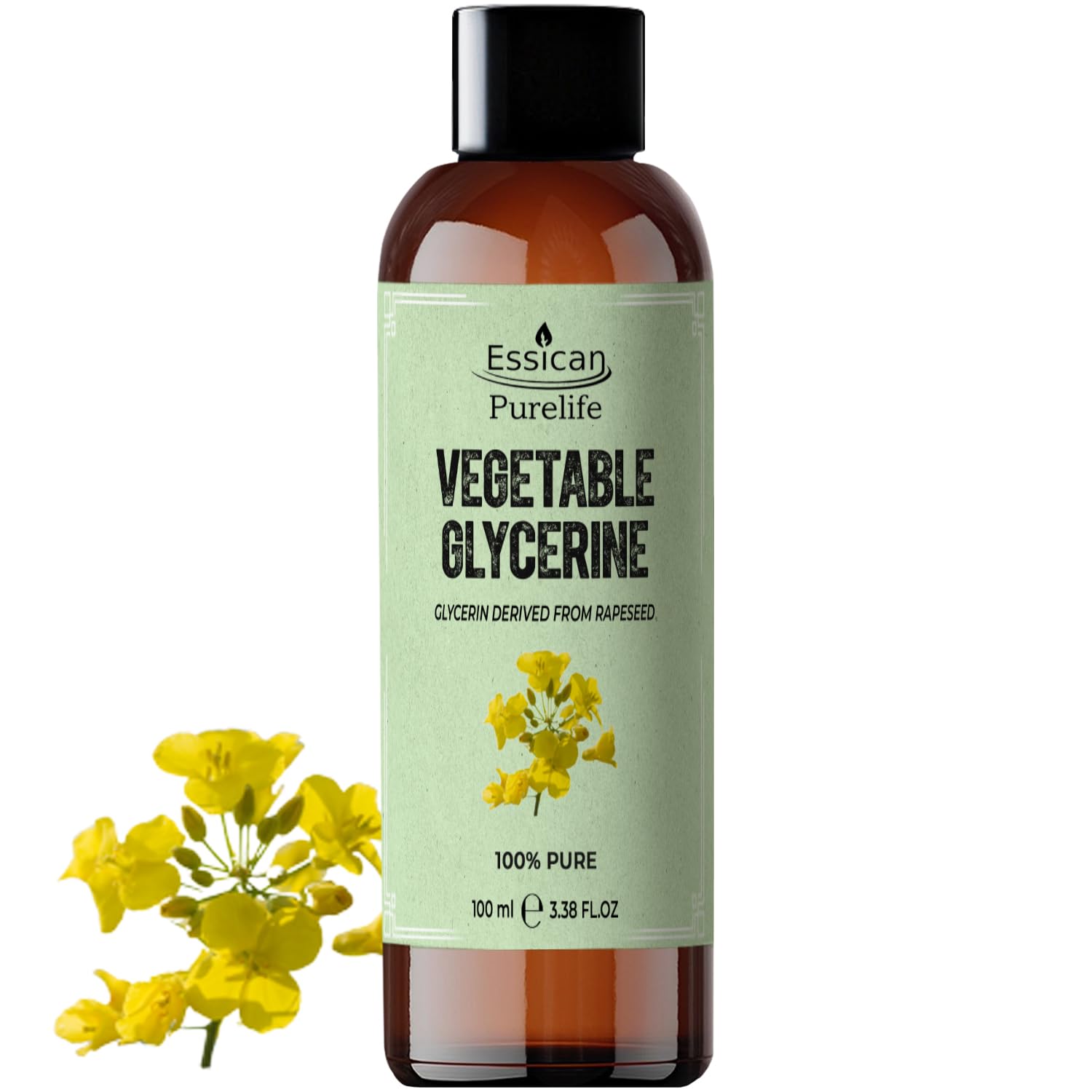 Essican Purelife Pure Glycerine for Skin 100ml - Vegetable Glycerine for Cleaning - Multi-purpose Liquid Glycerin for Skin & Hair Oil for Dry Hair, Natural Hydration Scalp Moisturiser Oils