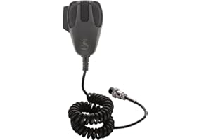 Cobra HG M77 Premium Replacement Noise Canceling CB Microphone (Black) – 4 Pin Connector, 9 Foot Cord, Heavy Duty ABS Shell, 
