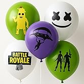 Battle Royale Video Game Theme Party Balloons for Kids Birthday Party Decorations 12" Latex Balloons For Outdoor Celebrations 24 Pieces in 6 Different Patterns