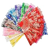 TRENDBOX Elegant Vintage Retro Flower Rose Lace Handheld Chinese Folding Fan for Dancing Ball Parties Ladies - 1 Set (10 Colors)