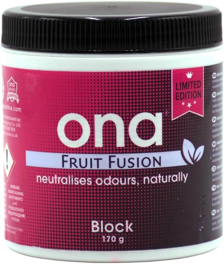 ONA Block Fruit Fusion Scent Odour Eliminator 170g Neutralises Odours Naturally