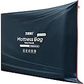 ZCHENBS&reg; - Twin/Twin XL Mattress Bags for Moving, Waterproof Mattress Storage Bag with Zipper, Heavy-Duty 5 Mil Ultra-Thick Bed Protector Cover for Moving, Reusable (Solid/Black, 1 Pack)