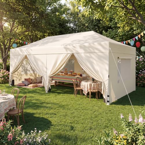 Aoxun 10x20ft Heavy Duty Pop Up Canopy Tent with 6 Mesh Sidewalls, Waterproof Gazebo for Parties and Camping image 18
