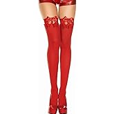 RSLOVE Thigh High Stockings with Satin Bow Accent Sexy Lingerie Stockings Opaque Women Tight Hosiery