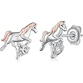 Horse Earrings for Women 925 Sterling Silver Horse Earrings Cute Animal Horse Earrings Jewelry Gifts for Women