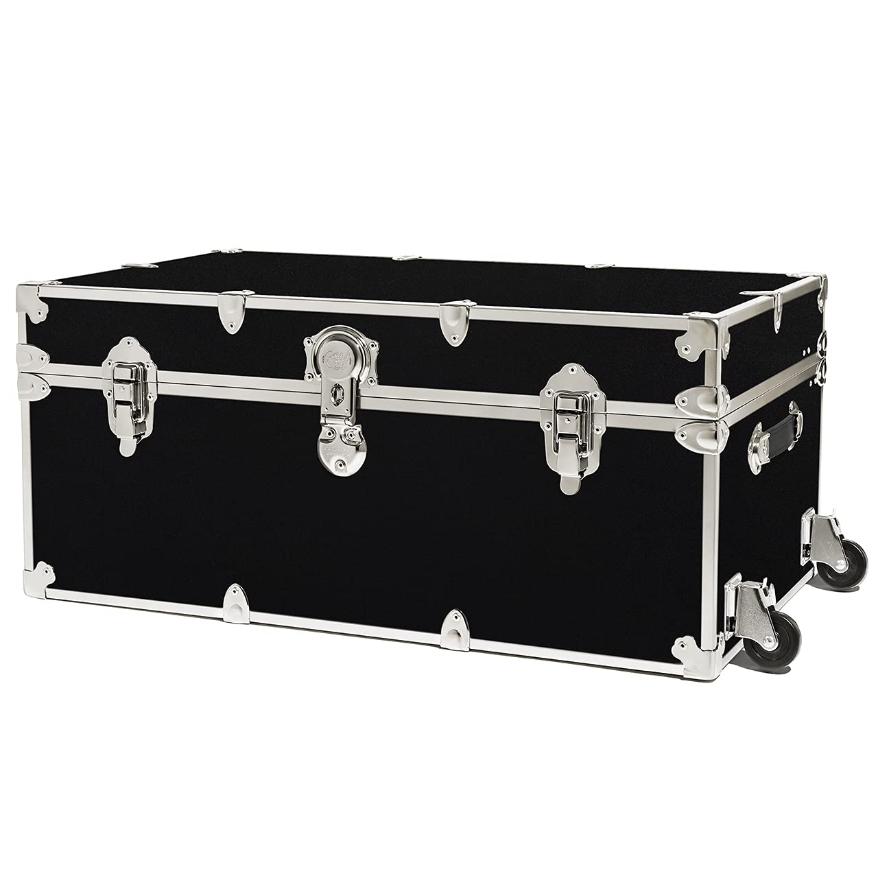 Rhino Trunk &amp; Case Camp &amp; College Trunk with Removable Wheels 30"x17"x13" (Black)