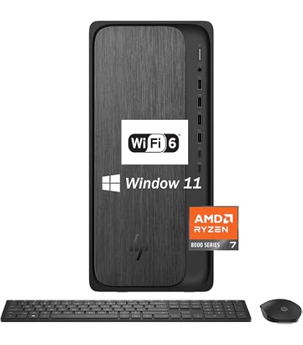 Amazon.com: HP OmniDesk M02 Tower Desktop, AMD Ryzen 7 8700G, 32GB