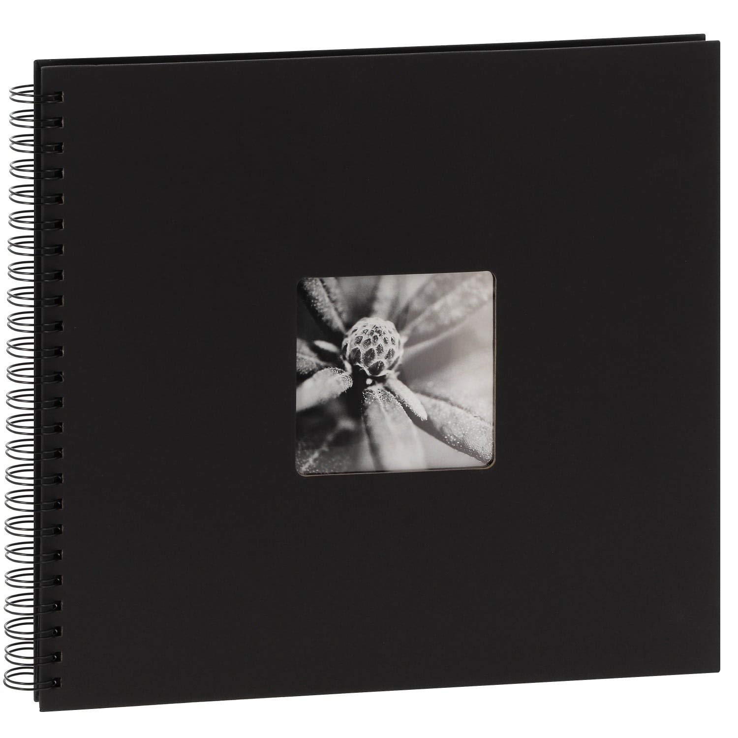 Hama 90140 36 x 32 cm Fine Art Spiralbound Album | Photos 50 Pages, Black