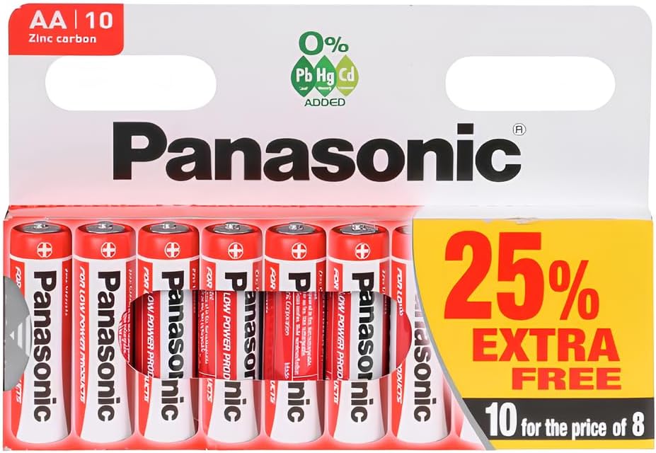 Panasonic Zinc Carbon AA AAA Batteries 30xAA 20xAAA Pack 50 - Reliable Power