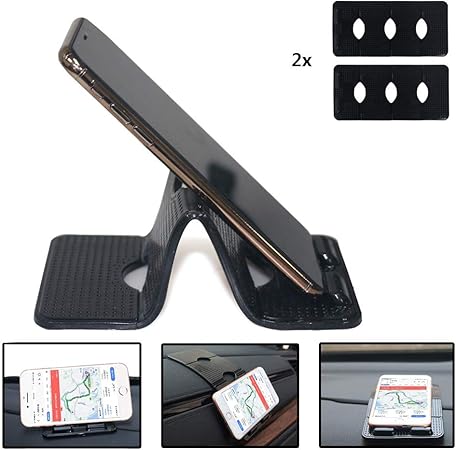 Amazon Huktder 最新版 超強力滑り止めマット 車載滑り止めシート 車載ホルダー スマートフォン スタンド 車に傷つかず のり残らず 耐寒耐熱 多機能 2枚セット 携帯電話ホルダー 車 バイク