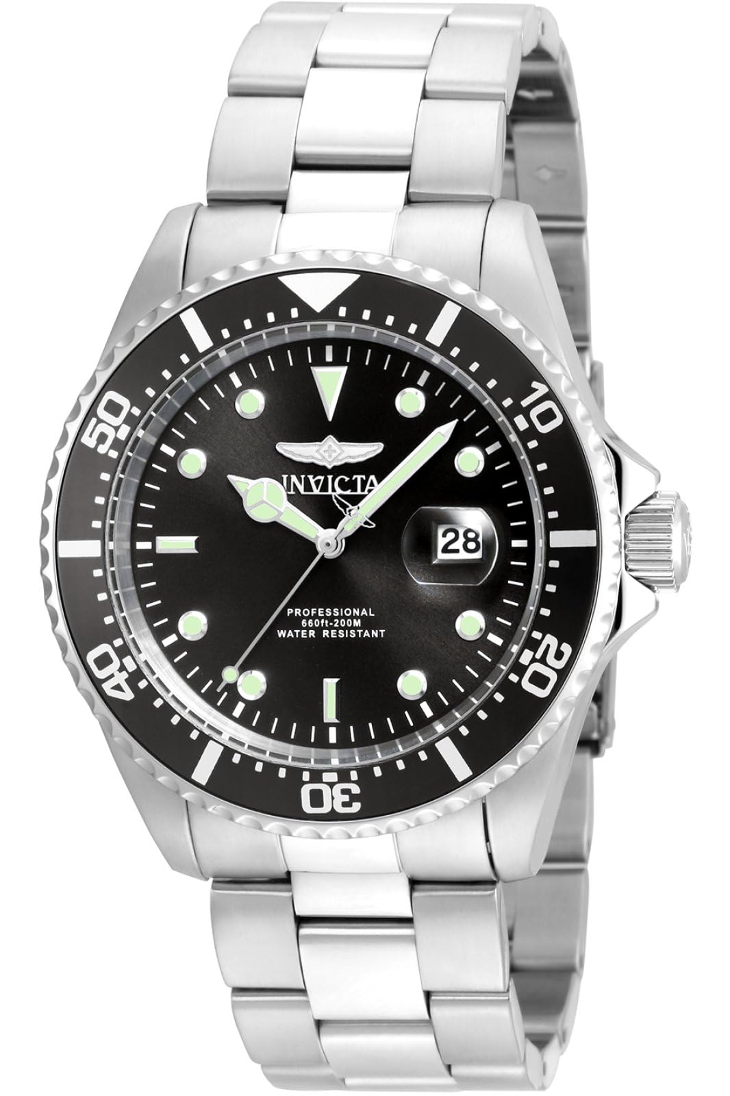 Invicta Pro Diver 22047 Men's Watch - Waterproof - Analogue - Quartz Movement - stainless steel with black dial - 43mm — image 1