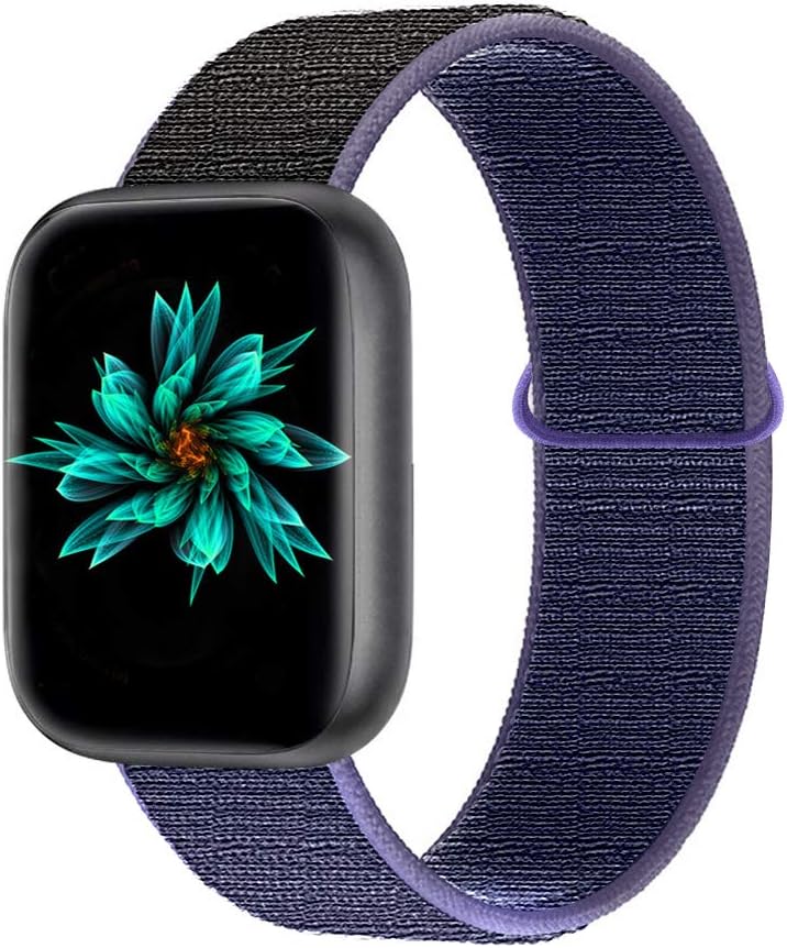 Muzzai Compatible for Apple Watch Band 38mm 40mm 42mm 44mm, Adjustable Lightweight Sport Loop, Nylon Replacement Band Compatible for Apple Watch iwatchSeries 1/2/3/4/5