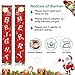 AXTEE Christmas Banner Decoration, Outdoor Indoor Christmas Decorations, Welcome Merry Christmas Bright Porch Sign, Xmas Decor Hanging Door Banners Porch Sign Christmas Decoration (Red)