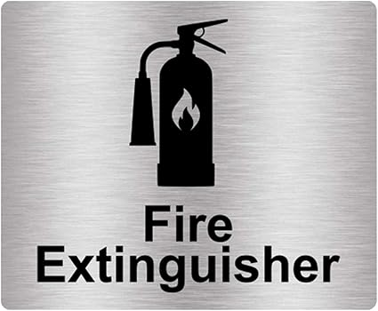 Segnale Adesivo Per Estintore Con Incisione In Argento Metallizzato Nero Con Simbolo Universale E Testo Dimensioni 12 Cm X 10 Cm Amazon It Fai Da Te