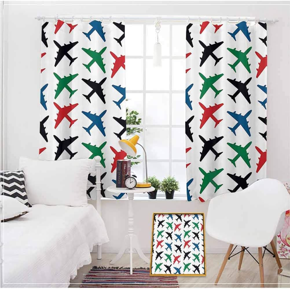 Airplane Decor Collection 100 Blackout Window Curtain