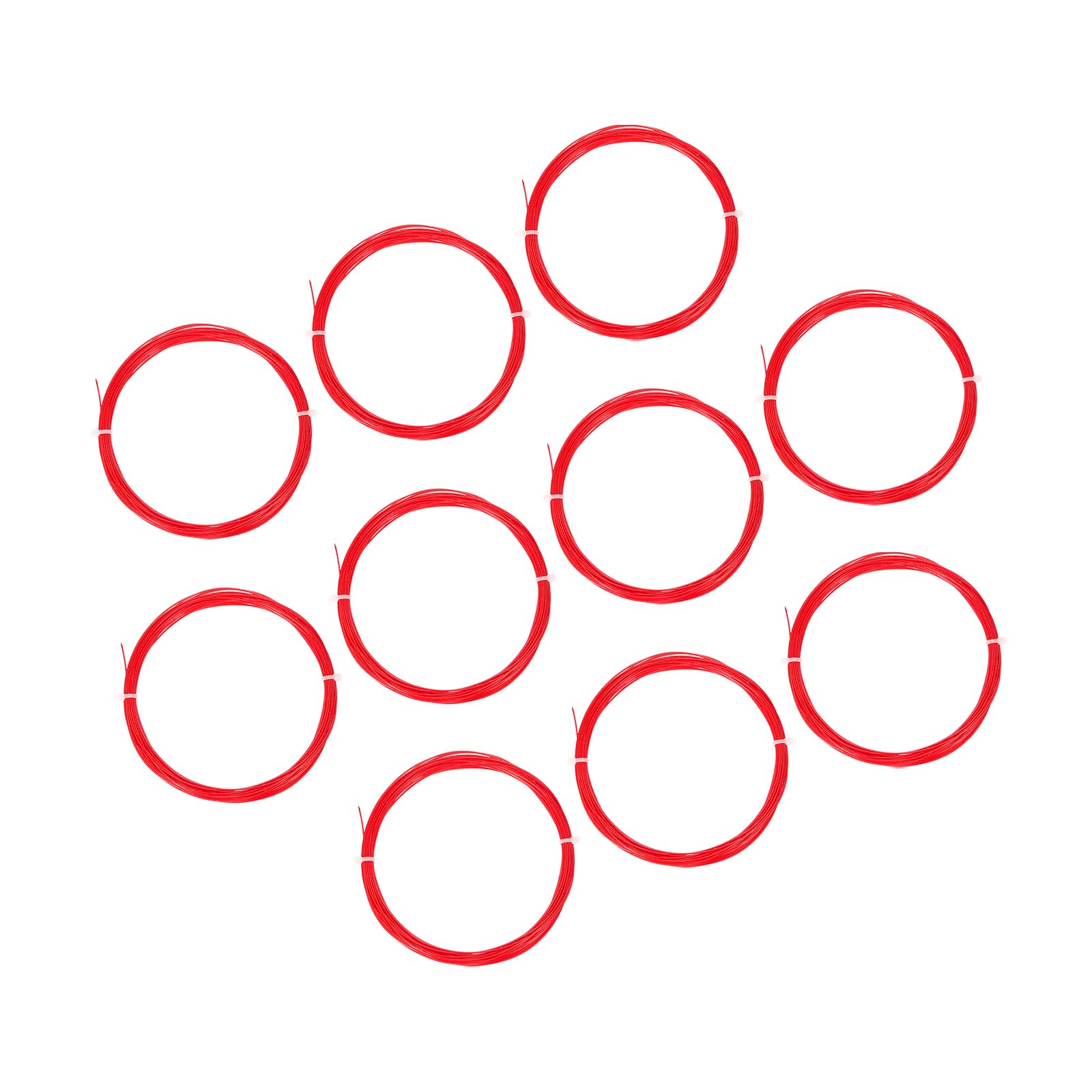 M METERXITY 10 Pack Badminton Racket String - High Flexibility Training Nylon Racquet String Line Badminton Repair Accessory for Badminton (10M, Red)