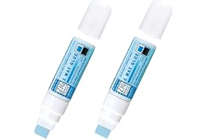 Kuretake Zig 2Way Glue Pen, 15mm Board Tip 2pcs Set, Quick Dry Liquid Stick Marker, for Artists, Crafting, Scrapbooking, Gift Card, Calligraphy, Made in Japan