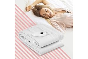 ReunionG Washable Heated Electric Mattress Pad, 8 Modes Temper Control, 4 Gear Time Mode, Heating Bed Topper Blankets w/Detachable Connector, Fast Heating, Soft Material, Warmer Bed Toppers (Full)