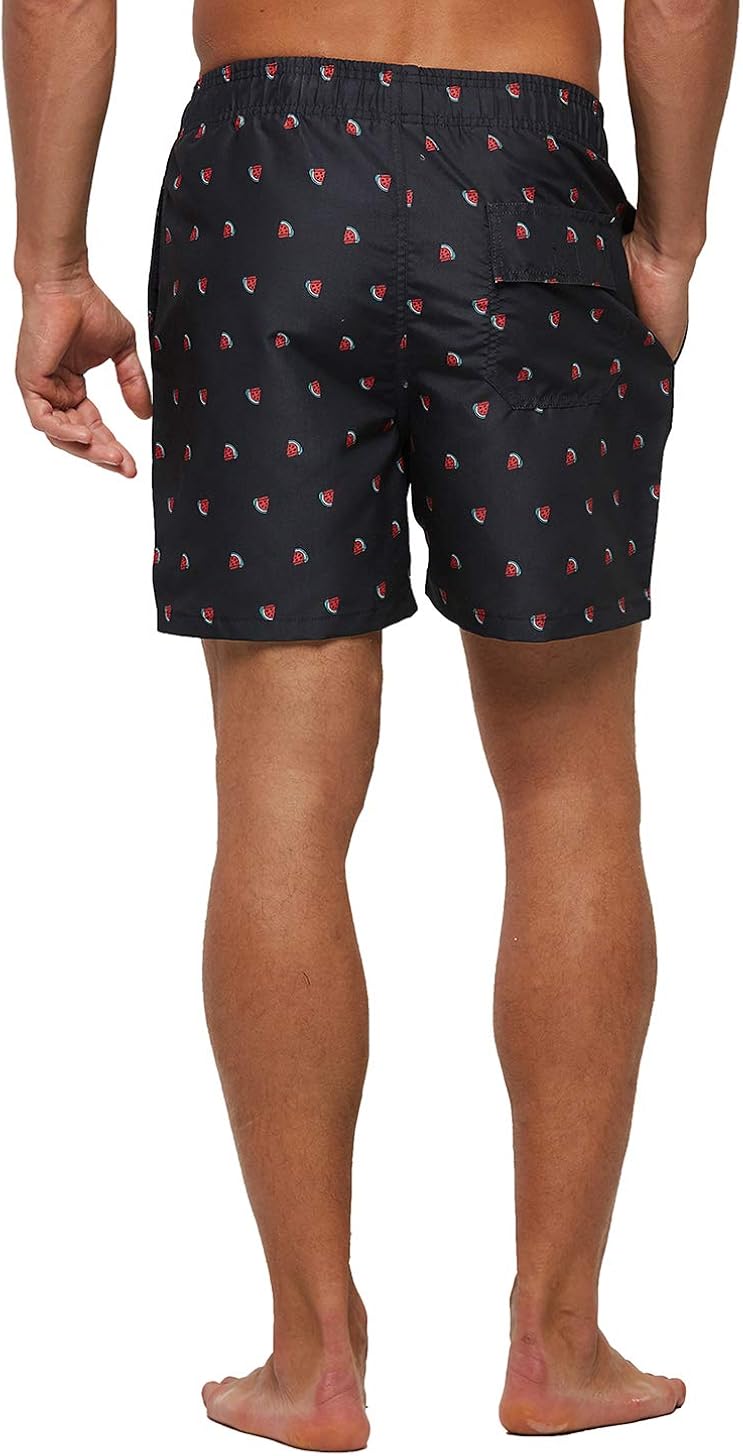 SILKWORLD Men's Swim Trunks Quick Dry Athletic Swimwear Shorts with Mesh Lining and Pockets: Clothing