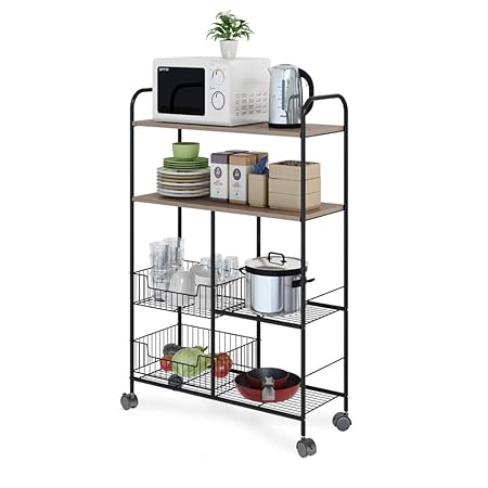 LLF Carrito de Almacenamiento Cocina, Estantes De Microondas ...