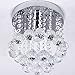 Surpars House Mini Style 1-Light Flush Mount Crystal Chandelier