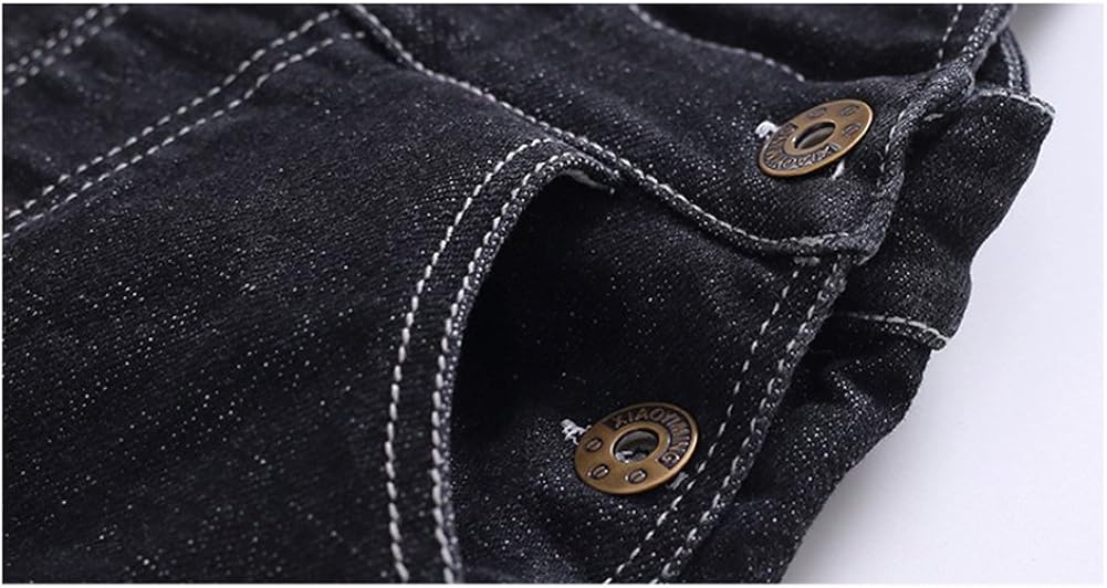 Kidscool Baby & Little Boys/Girls Blue & Black Denim Overalls: Clothing