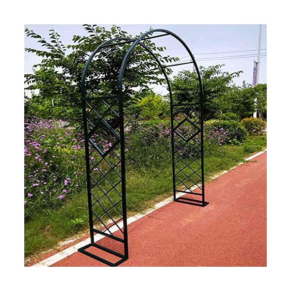 LYBC Garten-Rosenbogen Stahl Torbogen Schwarz Rankhilfe Rankgitter,140cm 180cm 220cm 260cm 300cm 340cm Für… – Bild 4