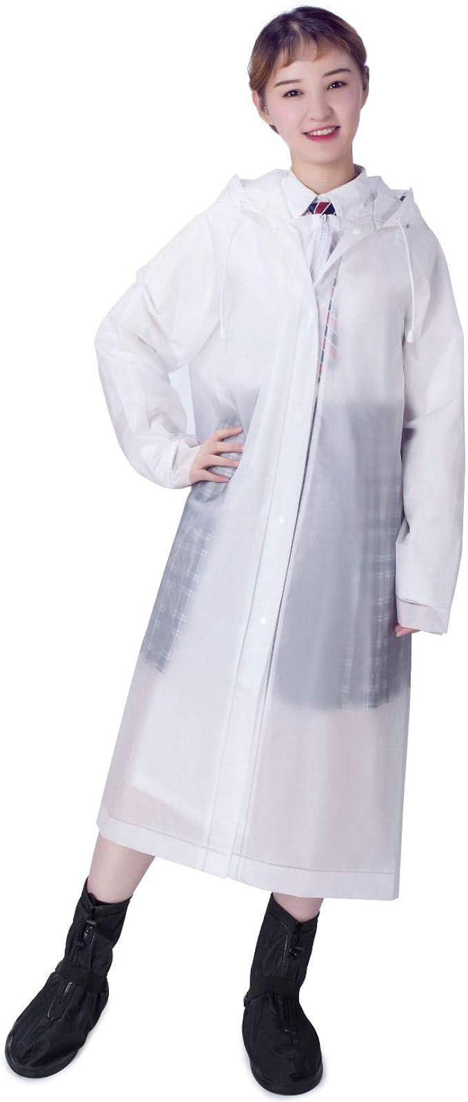 Amazon Twone レインコート ポンチョ 自電車 バイク ツバ付き ロング丈 メンズ レディース 完全防水 リュック対応 軽量 通勤 通学 防災台風対策 収納袋付き 150 190cm対応でき ホワイト Xl レインコート ポンチョ 通販