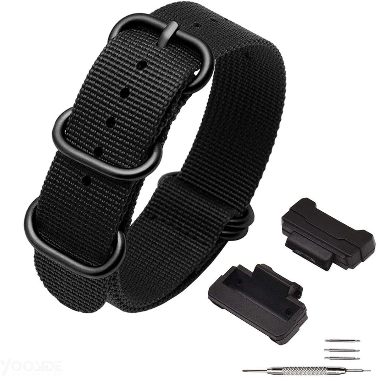 YOOSIDE NATO Nylon Buckle Watch Band for Casio G-SHOCK GW-DW5600(Black): Clothing
