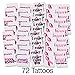 144 Pack Breast Cancer Awareness Pink Ribbon Party Favor Supplies 24 Rubber Bracelets 72 Glitter Temporary Tattoos 12 Pens 12 Cellophane Goody Bags 12 Folding Fans 12 Whistles for Fundraising Events