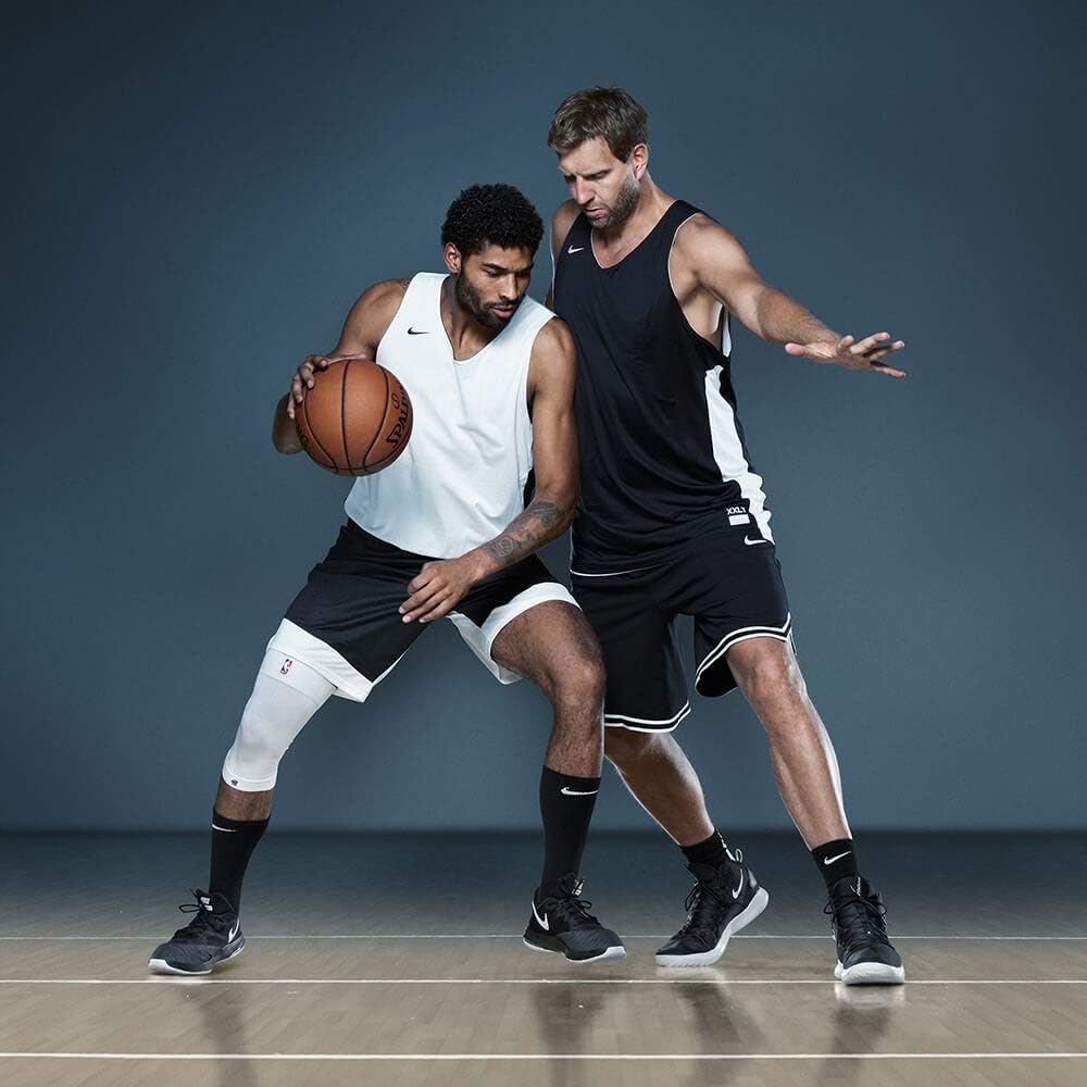 BAUERFEIND Knee Sleeve Sports Compression Knee Support NBA with team logo, NBA White, XL - Image 3