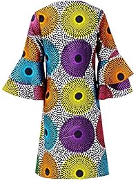 Shenbolen Dashiki - Vestido para mujer con estampado africano